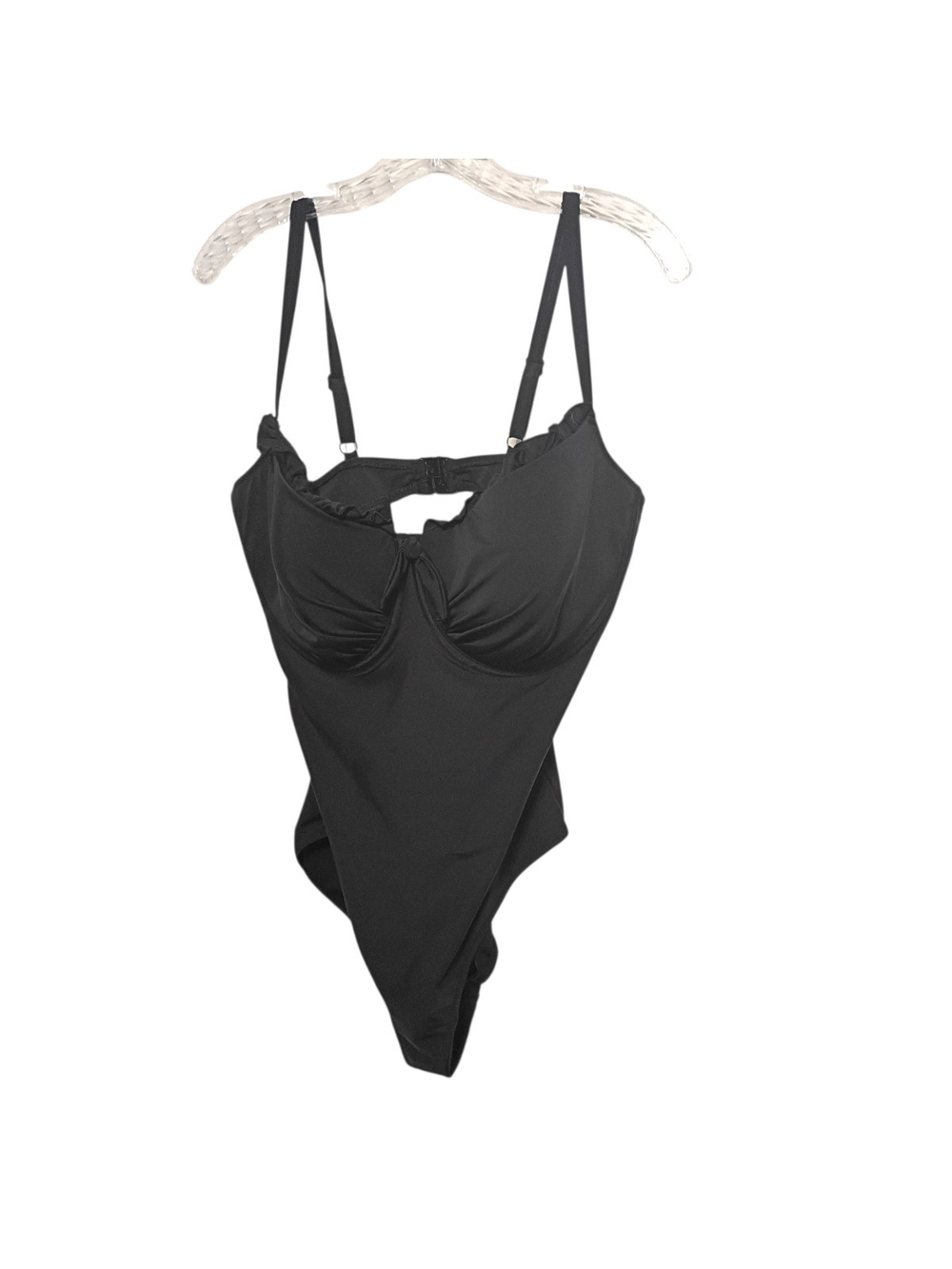 Pour Moi -Black One-Piece Swimsuit with Underwire Cups - 36G
